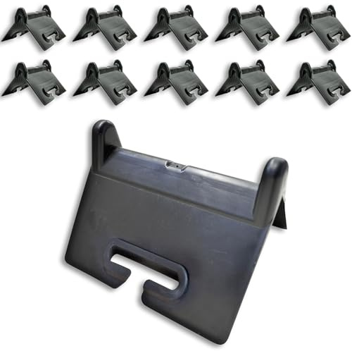 10 x Dolezych kantskydd för spännremmar upp till 50 mm, mått 90 x 90 x 140 mm, med slitsar
