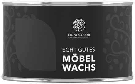 Lignocolor Möbelwachs (Schwarz, 375 ml) | natürlicher Schutz für Holz & Möbel | ideal für unbehandelte und gestrichene Holzoberflächen