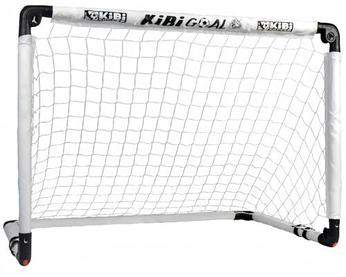 KiBiGOAL Fussballtor Kinder Fußballtor 115x80cm Faltbares Fußball Tor - Fussballtore für Garten Kinder - Faltbar Fußball Tor Spielzeug Geschenke für Innen und Außen