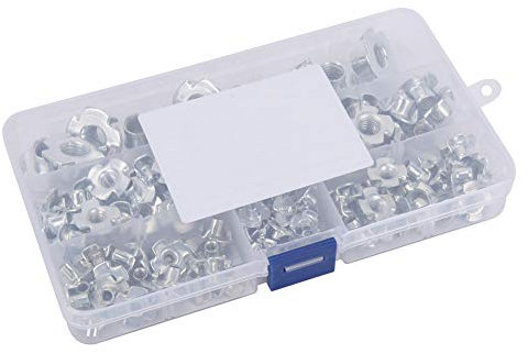 Mavaol, confezione da 110, dadi a T in acciaio inossidabile, per impieghi gravosi, resistenti, design a griffe, per progetti industriali, di costruzione e di lavorazione del legno