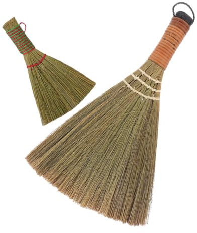 Milisten 2stücke Tischstaubbesen Aus Naturgras Handbesen Für Küche Und Büro Klein Und Tragbar Und Schmutz Fegen Sicher Für Arbeitsplatte Und Böden