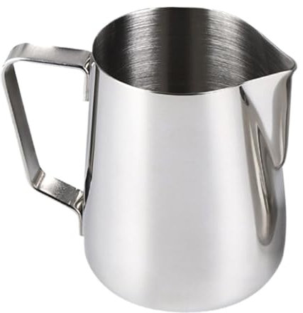 SynapSYA Lechera Acero Inoxidable Jarra de Espuma de Leche de Acero Inoxidable, café expreso humeante, Taza de Espumador de Barista, Jarra de Leche, Jarra de Espuma de Crema para Espumar