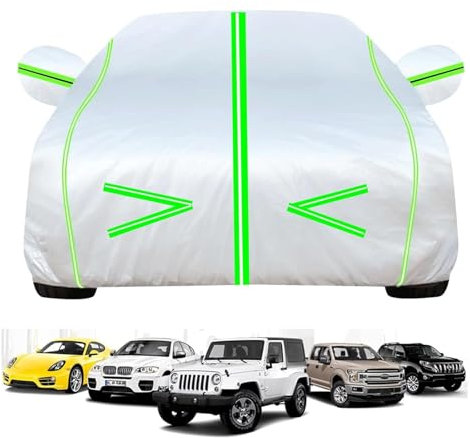 Autoabdeckung für Smart Fortwo Cabrio W453 2014-2019(269,5x166,3x155,5cm),Baumwollfutter,seitlicher Reißverschluss,wasserdicht,Vier Jahreszeiten,UV-beständig,alterungsbeständig