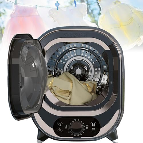 LSyySy Portable Condenser Tumble Dryer, Vented Dryers Small Smart Tumble Tryer Condenser Clothes Machine Electric Clothes Portable Compact Freestanding Front Stainless Steel