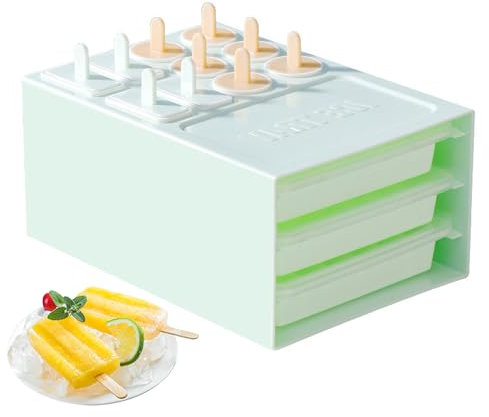 Ensemble de bacs de moule à cube de glace - Moules de glace avec les couvercles | Moules de Popsiclee en silicone | Moules de Popsiclee congelés avec des bâtons en plastique colorés | Outil de cuisin