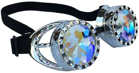 Limtula Sterevunk Kaleidoskope Brille Brille Psychedelik Raves Brille Prismen Brille Halloween Cosplay Festival Zubehör