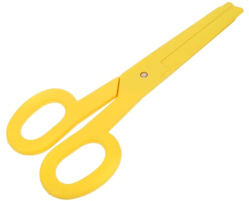 Garneck Accessoire de Cosplay pour Garçon et Filles Ciseaux Géants en Plastique Jaune, Jouet Scène Polyvalent et Décoratif pour Spectacle et Tournage
