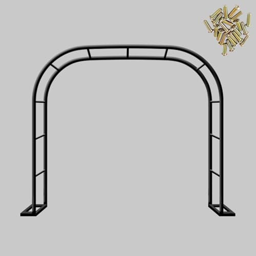 Grande arche de jardin en métal noir pour mariage, pergola, treillage en acier pour plantes grimpantes, arche de rosier, structure de support durable
