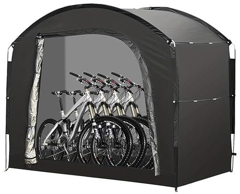 KPIRXO Fahrradgarage für Legend ELT, wasserdichte Fahrradunterstand Outdoor Fahrradunterstand Für 2-4 Fahrräder Mit Uv-Schutz Und Reißverschluss,L/220 * 150 * 185CM