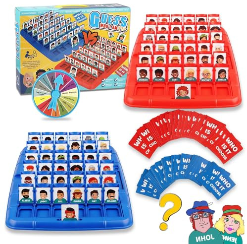SKIKHN Chi è Divertente Indovinello Gioco da Tavolo, Grande Indovina Chi Gioco per Bambini, Giocos da Tavolo Chi Sono, Adatto per Divertimento in Famiglia e Alle Feste, per Bambini Regalo