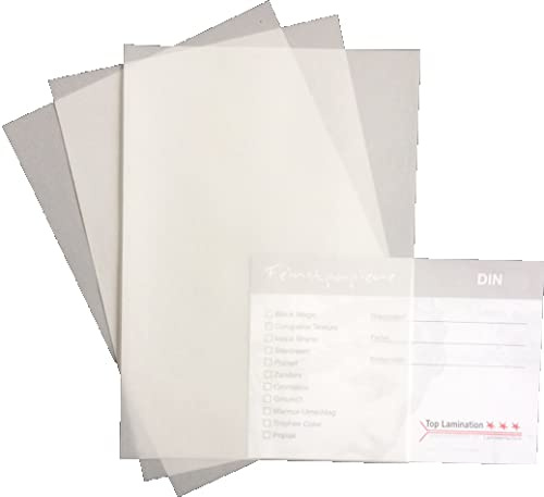 Top Lamination Transparentpapier 200g/m² DIN A3 (297x420 mm) klar 5 Blatt PREMIUM weiß