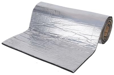 Self-Adhesive Insulating Mats 5/10MM Sound Deadener Heat Insulation Mat Car Van Sound Proofing Deadening Insulation Car Hood Insulation Silent Door Wall for Floors, Roofs, Garage Doors(Upgrade-5mm)