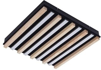Lindby LED Deckenlampe Firka dimmbar mit Leselampe (Modern) aus Holz (4 flammig,) - Deckenleuchte Lampe Wohnzimmerleuchte