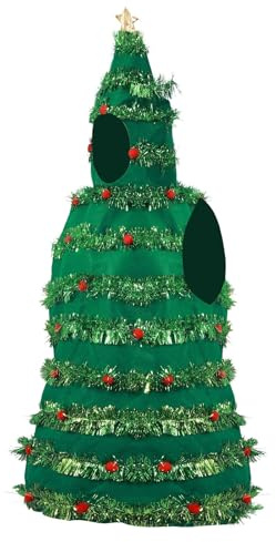 Disfraz de Navidad, disfraz de árbol de Navidad, adulto, verde, vestido para hombre, mujer, fiesta, fiesta, Halloween, Halloween