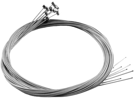 10Pcs 1.75m Bicycle Brake Cables, Bike Brake Cable, Universal Standard Bicycle Brake Cable Replacement Accessories, Bicycle Front and Rear Brake Cable Set for Road Bike Mountain Bike