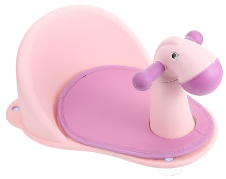 TOBBOMEY Seggiolino da Bagno per Mesi con Design Animale Adorabile Struttura Stabile Antiscivolo e Braccioli Protettivi Seduta Sicura per Bagnetto e Doccia Bath Chair