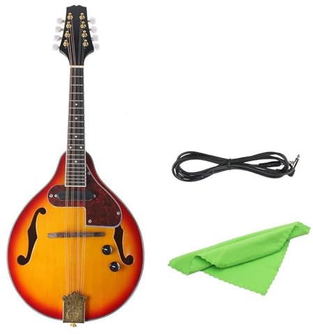 Mandolina Instrumento Musical Mandolina Sunset Spruce Eléctrico De Ocho Cuerdas Para Principiantes