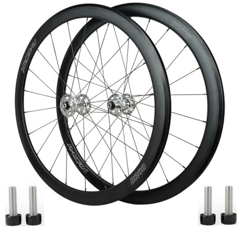 700C Fixed Gear Laufradsatz Angeschraubter Nabe 100mm/120mm, Doppelseitiges Fixed Gear Gewinde, Single Speed Bahnrad Hinterrad Vorderrad, Kompatibel Mit Festgangritzel, Abgedichtetes Lager(Silver)
