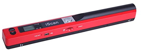 iScan Mini handhållen bärbar skanner 300/600/900DPI JEPG PDF-format kompakt röd, 255 x 28 x 25 mm