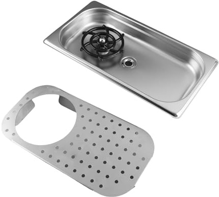 Cosiki Rinçage à Haute Pression de Rondelle de Tasse D'acier Inoxydable pour un Nettoyage Efficace dans le café D'hôtel de Cuisine à la Maison (Acier inoxydable)