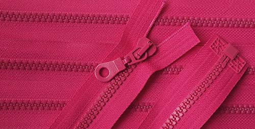 Reißverschluß Kunststoff teilbar für Jacken 50 cm pink