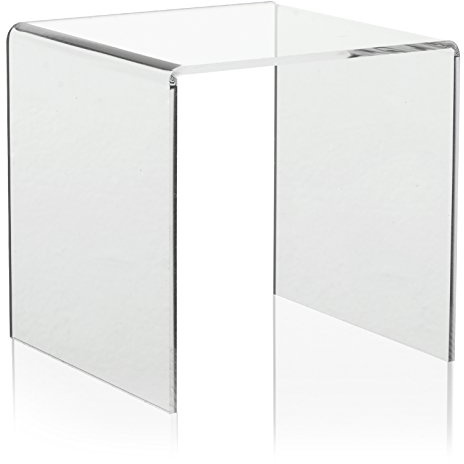 U-Ständer aus PLEXIGLAS® (10x10cm) als Aufsteller/Ständer für Vasen/Figuren in Vitrine/Schaufenster und Ausstellung