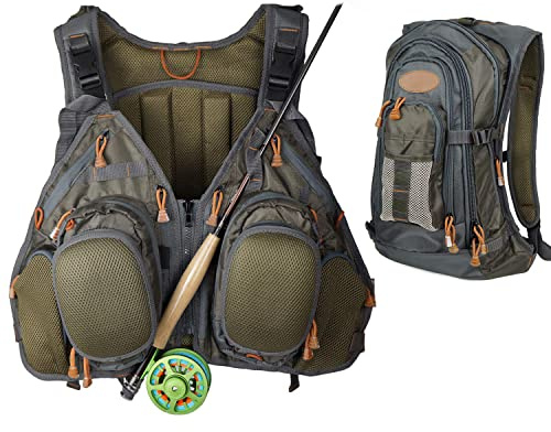 Aventik Fly Fishing Vest Backpack with Chest Pack