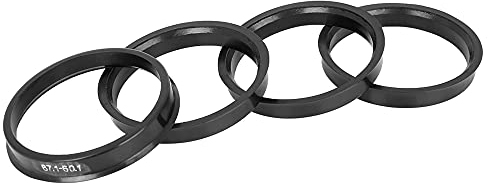 X AUTOHAUX 4pcs Bague de Centrage 67.1 à 60.1 Jante Plastique Voiture Anneaux Centrés Moyeu Noir