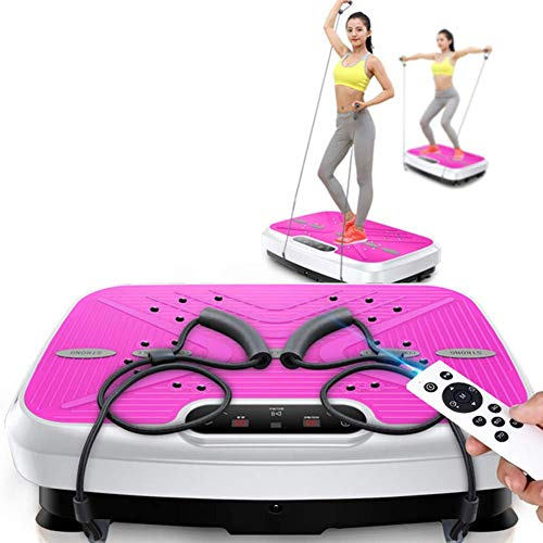 XBSLJ Plateformes vibrantes et oscillantes Plaque vibrante Carte d'alimentation Entraîneur de Vibrations Fitness Machine vibrante Plate-Forme oscillante Secouant Tout Le Corps （Bande de résistance）