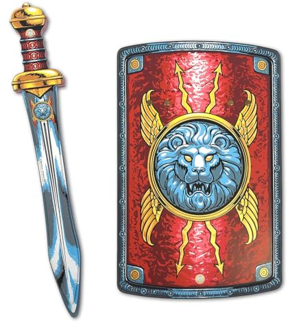 Liontouch Roman Legionary Sword & Shield | Historical Combat Toy Set for Children’s Pretend Play As A Soldier in Ancient Rome | Safe Weapons & Battle Armor for Dress Up & Gladiator Costumes for Kids