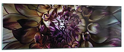 Moderno Quadro su Vetro 90x30 cm Stampe da Parete Botanica Fiori - 5122