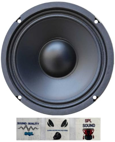 KIT SET PER VONYX 902.127 WP16, 1 altoparlante woofer 16,5 cm 165 mm 6,5 100 watt rms 200 watt max 8 ohm sensibilità 89 db sospensione semi-rigida in gomma, 1 pezzo + 3 adesivi omaggio