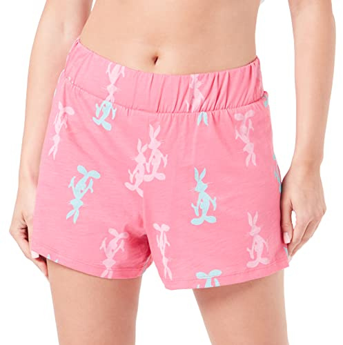 United Colors of Benetton Short 3QRV3900D Pantalones Cortos, Fucsia con Estampado 63 V, M para Mujer, Fucsia A Fantasia 63v, M