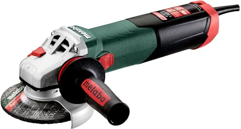 metabo Winkelschleifer WE 19-125 Q M-Brush - 1900 W, Ø 125 mm, 11.000 U/min, 4 Nm Drehmoment - Schnellspannmutter, kompakt & kraftvoll für Trennen, Schleifen & Metallbearbeitung - Inkl. Zubehör