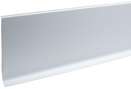Sockelleiste | Aluminium | Silber | Breite 10 mm | Höhe 40 mm | Länge 2500 mm | Materialstärke 1.4 mm | Ungebohrt | Fußleiste | 1 Stück