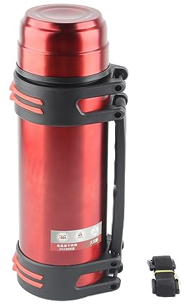 Jeanoko 2L Bouteille d'eau Isotherme 2 litres 68 Oz Bouteille d'eau sous Vide en Acier Inoxydable avec Sangle de Poignée Bouteilles pour Les Voyages Scolaires