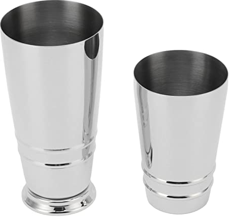 BestAlice Juego de Coctelera, 2 Piezas de Coctelera Boston, Mezclador de Bebidas Martini de Acero Inoxidable para Barman, Coctelera Martini, Herramienta de Mezcla de Cócteles para Bar en Casa(Plata)