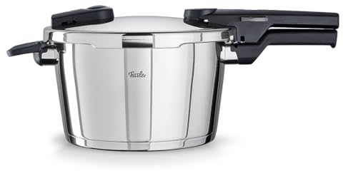 Fissler Vitaquick, Pentola A Pressione in Acciaio Inox per Cottura A Vapore, Capienza 4.5 L, Diametro 22 cm, 2 Livelli di Cottura, Accessorio Incluso, Fabbricato in Germania, Compatibile Induzione