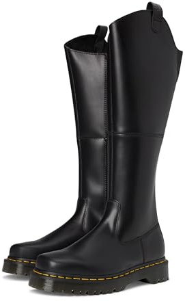 Dr. Martens Dam Amaayah Hi läder Bex ridstövlar knähöga, Svart, 39 EU