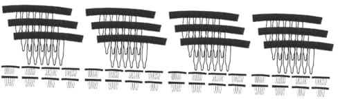 MAGICLULU 200 Haarkamm aus Mesh atmungsaktive Mesh-Clips Perückennetzkämme Haarnetze Haarnetzkamm Perückennetz Kopfbedeckung vordere Spitze Sicherungsclip aus Stahl