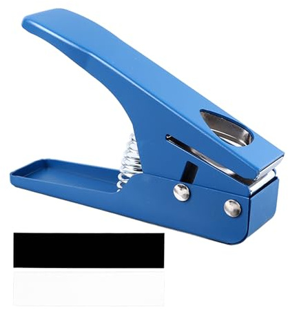XHTLLO Gitarren-Pick-Loch-Stanzer, Verstellbare Größe, Tragbarer Plektrum-Schneider Für Gitarren-Picks(R26B blau)