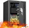WASJOYE Ignifuge Coffre-Fort d'Empreinte Digitale, Biométrique Armoire Coffre-Fort à Domicile avec Tiroir anti Feu et Automatique Serrure pour la Maison, le Bureau, l'Hôtel, 50L