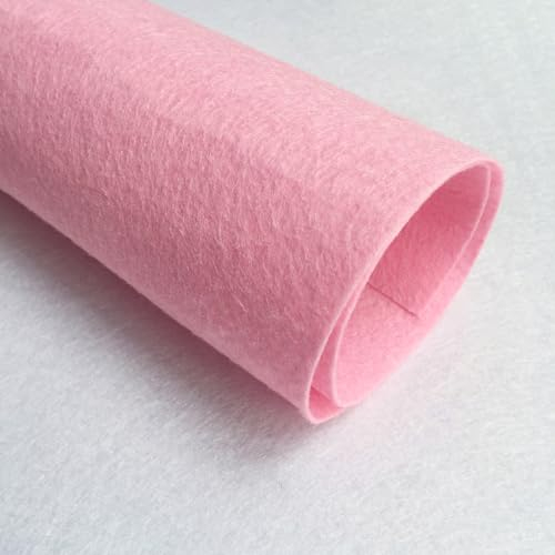 JINDAOSH Mehrere Dicken Filz Stoff Filz Gewebe Platten Vliesstoff Acryl Bastel Filz Gewebe Für DIY-Basteleien Patchwork Schulnähen Feste Party Dekoration(Size:5mm,Color:rosa)