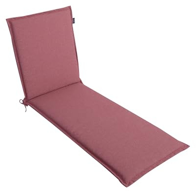 LILENO HOME Cuscino per lettino prendisole [set da 1 pezzo - lettino reclinabile] colore rosso - cuscino per lettino da giardino perfetto per sdraio da spiaggia - cuscino per lettino da giardino (190