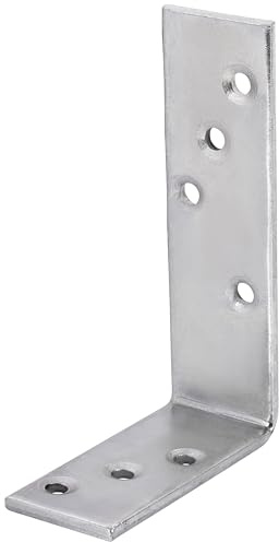 Parotec 10 piezas ángulo de viga para construcción montaje 120 x 80 x 35 x 4 mm conector de ángulo carga pesada con agujeros viga metálica acero galvanizado