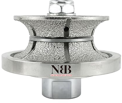 NBB Roue profilée diamantée, fraise foret toupie diamant, Roue de profil diamant, mèche pour profiler carreaux porcelaine céramique granit marbre pierre, pour meuleuse d'angle(Full-Bullnose V20)