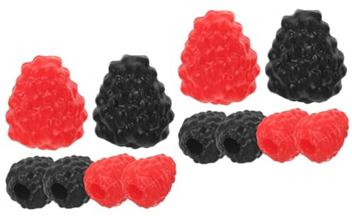 Zerodeko 12piezas Frutas Artificiales De Simulación De Frambuesa para Fotografía y Decoración De Accesorios De Fiesta