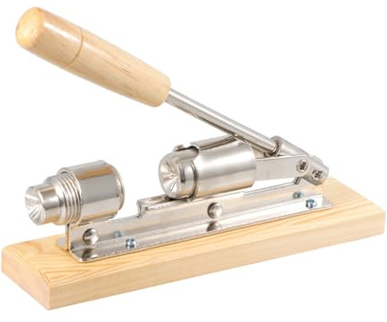 OKUMEYR Hand-Press Mechanical Walnut Nutcracker with Non-Slip Handle and Adjustable Thread Cone Nut Opener for Walnuts Pecans Hazelnuts Almonds Brazil Nuts 7.87X2.16X2.36 Inch