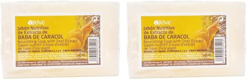 EJOVE, Limpiador facial - Jabon facial limpiador con baba de caracol natural - jabon facial para acne y puntos negros (Paquete de 2)