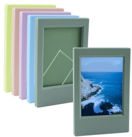 HOMMDECO Farbiger Kunststoff-Bilderrahmen, 5er-Set, 15,2 x 22,9 cm, Mini-Bilderrahmen für Büro, Schlafzimmer, Wohnzimmer, Dekoration und Aufnahme von schönen Erinnerungen